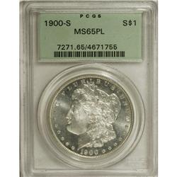 1900-S S$1 MS65 Prooflike PCGS. A boldly struck exampl