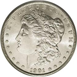 1901 S$1 MS61 ANACS. This scarce 1901 Morgan is better