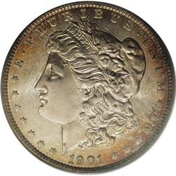 1901 S$1 MS62 PCGS. The 1901 dollar is relatively plen