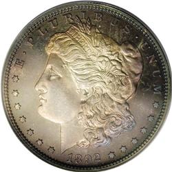 1892 S$1 PR67 PCGS. The proof mintage for the 1892 Mor