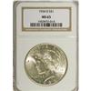 Image 1 : 1934-D S$1 MS65 NGC. This highly lustrous Gem has a hi