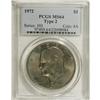 Image 1 : 1972 $1 Type Two MS64 PCGS. This grand dollar is lustr