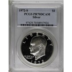 1972-S S$1 Silver PR70 Deep Cameo PCGS. A flashy examp