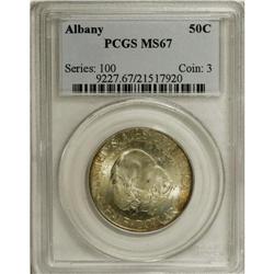 1936 50C Albany MS67 PCGS. Well struck with exceedingl