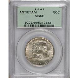 1937 50C Antietam MS66 PCGS. Ice-blue and pale apricot