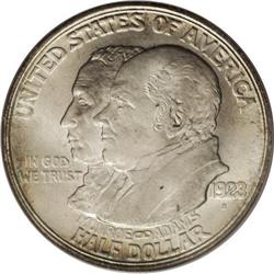 1923-S 50C Monroe MS65 PCGS. A surprisingly attractive