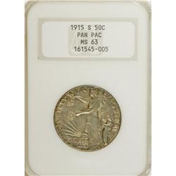 1915-S 50C Panama-Pacific MS63 NGC. Select with rich g