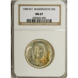 1949 50C Booker T. Washington MS67 NGC. Highly lustrou