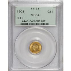 1903 G$1 Louisiana Purchase/Jefferson MS64 PCGS. A hig