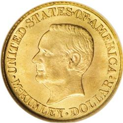 1916 G$1 McKinley MS66 NGC. This original peach-gold P