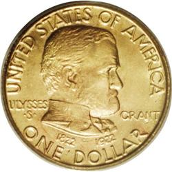 1922 G$1 Grant no Star MS65 PCGS. Like many commemorat