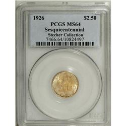 1926 $2 1/2 Sesquicentennial MS64 PCGS. As sometimes s