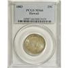 Image 3 : 1883 25C Hawaii Quarter MS66 PCGS. Cream-gray shades d