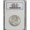 Image 1 : 1883 50C Hawaii Half Dollar MS62 NGC. Pale gold patina