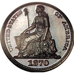 1870 H10C Half Dime, Judd-818, Pollock-907, Low R.7, P