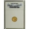 Image 1 : 1849-C G$1 Closed Wreath--Cleaned--ANACS. AU55 Details