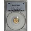 Image 1 : 1852 G$1 MS63 PCGS. Crisply struck with attractive, sl