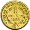 Image 2 : 1852-C G$1 MS62 NGC. Variety 7-H. A bit weak on some o