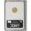 Image 2 : 1855 G$1 AU58 NGC. This Type Two gold dollar has a tou