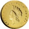 Image 1 : 1855-C G$1 --Ex-Jewelry--ANACS. AU50 Details. This is a