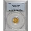 Image 1 : 1856 G$1 Slanted 5 MS64 PCGS. Satiny luster enhances b