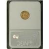 Image 2 : 1856 G$1 Upright 5 MS64 NGC. This frosty butter-yellow
