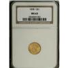 Image 1 : 1858 G$1 MS63 NGC. Soft, pleasing luster is the hallma