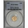 Image 1 : 1859 G$1 MS63 PCGS. Nice straw-gold color and a dynami