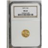 Image 1 : 1874 G$1 MS64 NGC. Breen-6093. LIBERTY is essentially