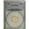 Image 1 : 1887 G$1 MS64 PCGS. The fields display some prooflike