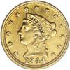 Image 1 : 1844-D $2 1/2 AU50 PCGS. Variety 5-H. A mere 17,332 pi