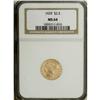Image 1 : 1929 $2 1/2 MS64 NGC. An attractive near-Gem represent