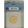 Image 1 : 1864 $3 AU53 ANACS. Noticeable luminous luster through