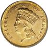 Image 1 : 1870 $3 AU58 PCGS. Substantial luster exists on this h