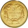 Image 2 : 1874 $3 MS62 PCGS. The rich luster and pleasingly vari