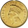 Image 1 : 1874 $3 MS62 PCGS. Three dollar gold pieces from the 1