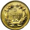 Image 2 : 1879 $3 PR63 Cameo PCGS. The Guide Book reports a proo