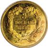 Image 2 : 1886 $3 PR63 Cameo PCGS. Frosty devices and glittering
