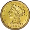 Image 1 : 1844-O $5 AU58 PCGS. Despite the relatively high minta
