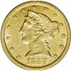 Image 1 : 1857-C $5 AU50 ANACS. Variety 25-J. Jeff Garrett and R