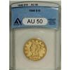 Image 1 : 1848 $10 AU50 ANACS. A softly struck but pleasing piec