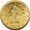 Image 1 : 1853-O $10 AU58 Prooflike NGC. Glowing luster dominate