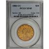 Image 1 : 1883-CC $10 XF45 PCGS. Olive and apricot shades embrac
