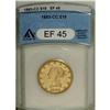 Image 1 : 1883-CC $10 XF45 ANACS. Luster brightens significant p