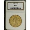 Image 3 : 1850-O $20 AU53 NGC. A doubly popular coin, the first