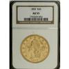 Image 1 : 1852 $20 AU55 NGC. A softly lustrous yellow-orange exa