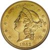 Image 1 : 1852-O $20 AU55 NGC. The 1852-O double eagle, with a m