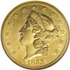 Image 1 : 1853-O $20 AU50 NGC. The 1853-O double eagle, with its