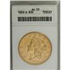 Image 1 : 1859-S $20 AU53 ANACS. Well struck with ample remainin