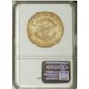 Image 2 : 1861 $20 AU55 NGC. The straw-gold of the obverse is no